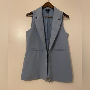 Sincerely Jules Dusty Blue Elegant Blazer Vest LARGE